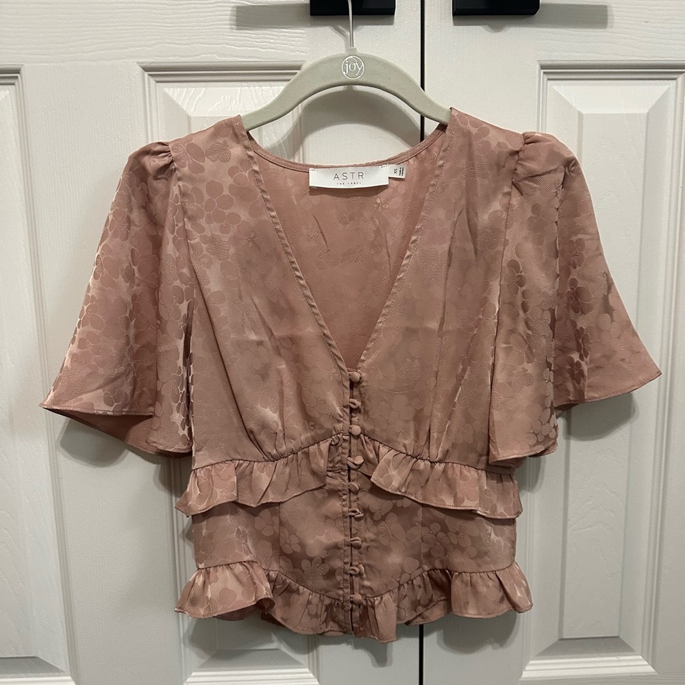ASTR Floral Silk Blouse